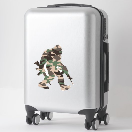 Bigfoot Sasquatch Camo Sticker (Koffer)