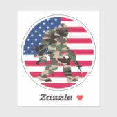 Bigfoot Sasquatch Camo Sticker (Vel)