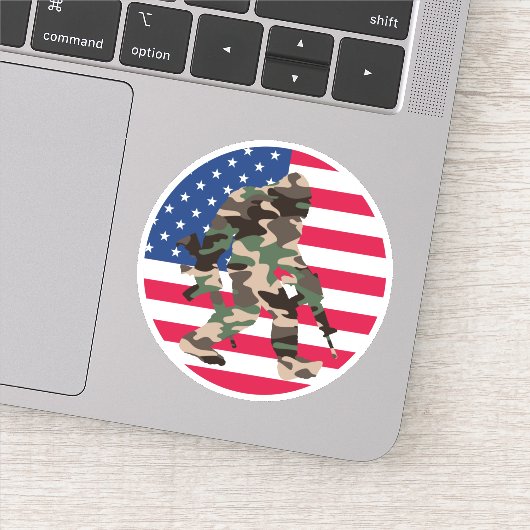 Bigfoot Sasquatch Camo Sticker (Detail)