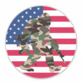Bigfoot Sasquatch Camo Sticker (Voorkant)