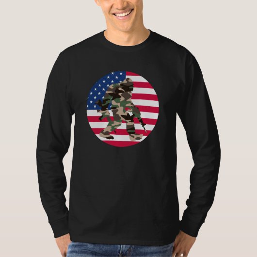 Bigfoot Sasquatch Camo T-shirt (Voorkant)