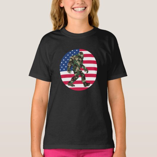 Bigfoot Sasquatch Camo T-shirt (Voorkant)