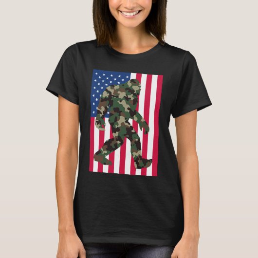 Bigfoot Sasquatch Camo T-shirt (Voorkant)