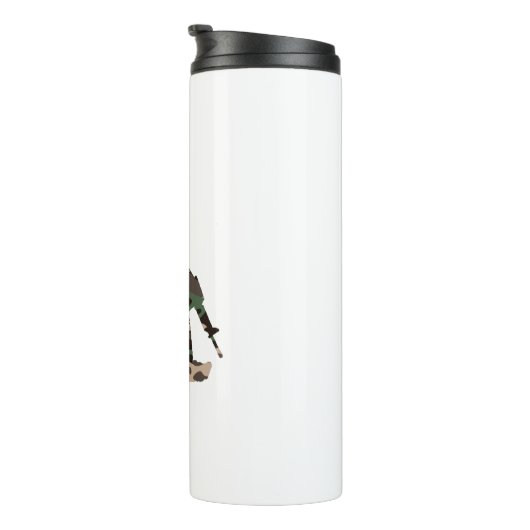 Bigfoot Sasquatch Camo Thermosbeker (Geroteerd rechts)