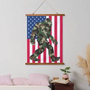 Bigfoot Sasquatch Camouflage  Hangend Wandkleed
