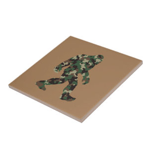 Bigfoot Sasquatch Camouflage Tegeltje