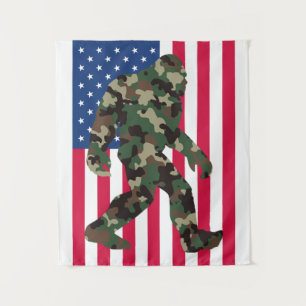 Bigfoot Sasquatch Camouflage Wandkleed