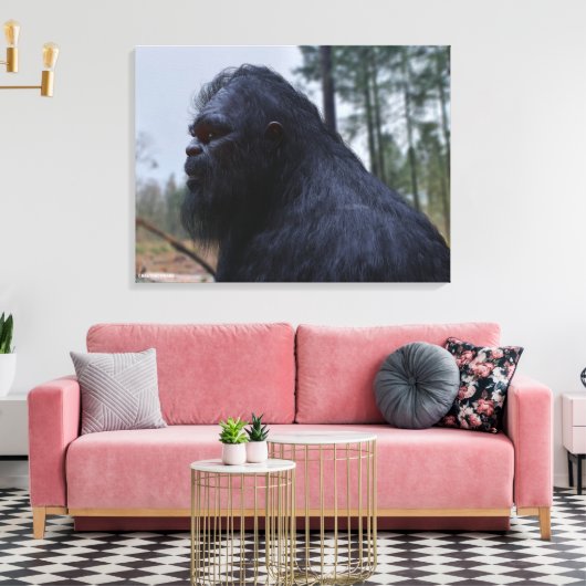 bigfoot, sasquatch, canvas afdruk (Insitu (Woonkamer))