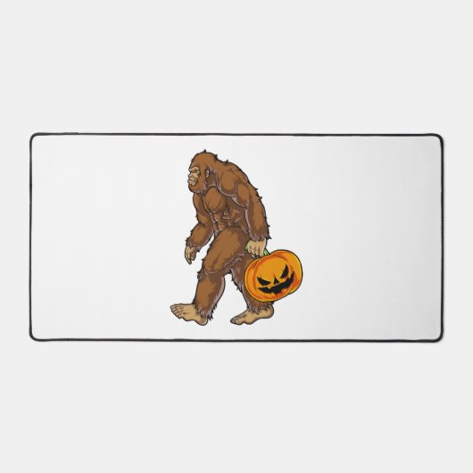 Bigfoot Sasquatch Carry Scary Pumpkin T shirt Bureaumat (Voorkant)