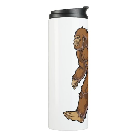 Bigfoot Sasquatch Carry Scary Pumpkin T shirt Thermosbeker (Gedraaid links)