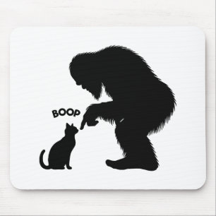 Bigfoot Sasquatch Cat Nose Boop Muismat