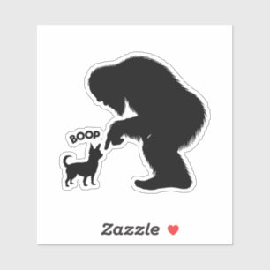 Bigfoot Sasquatch Chihuahua Boop Sticker