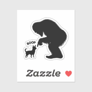 Bigfoot Sasquatch Chihuahua Boop Sticker