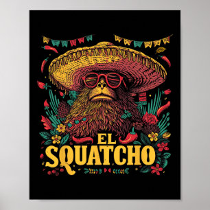 Bigfoot Sasquatch - Cinco De Mayo Mexicaanse Sombr Poster