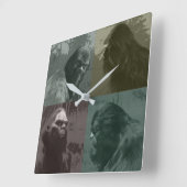 BIGFOOT SASQUATCH COLLAGE CUT-OUT EFFECT VIERKANTE KLOK (Hoek)