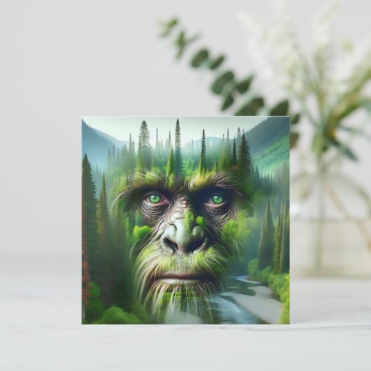 Bigfoot Sasquatch Double Exposure with Forest (Staand voorkant)