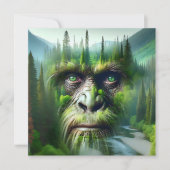 Bigfoot Sasquatch Double Exposure with Forest (Voorkant)
