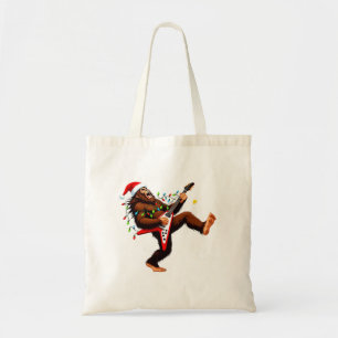 Bigfoot Sasquatch Elektrische Gitaar Kerstmis 2026 Tote Bag