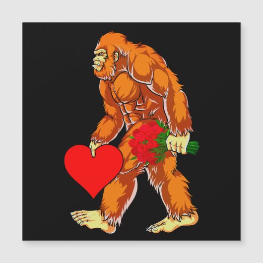 Bigfoot Sasquatch Funny Valentijnsdag Love (Voorkant)