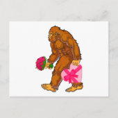 Bigfoot Sasquatch Funny Valentijnsdag Love Briefkaart (Voorkant)