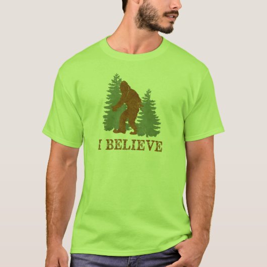 Bigfoot (Sasquatch) geloof ik T-shirt (Voorkant)