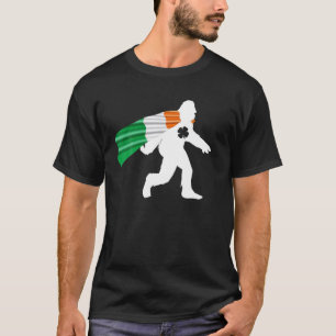 Bigfoot Sasquatch Gift St. Patrick's Day Ireland F T-shirt