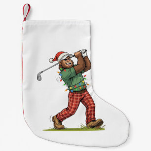 Bigfoot Sasquatch Golf Kerstmis 2026 Vakantie   Kleine Kerstsok
