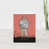 Bigfoot Sasquatch Grateful Liefde Vriendschap Grap Kaart (Voorkant)