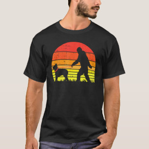 Bigfoot Sasquatch Heeler Dier Huisdier Blauw Rood T-shirt