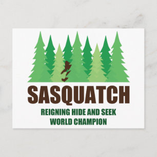 Bigfoot Sasquatch Huid en Seek World Champion Briefkaart