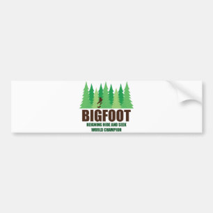 Bigfoot Sasquatch Huid en Seek World Champion Bumpersticker