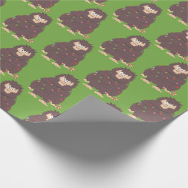 Bigfoot Sasquatch Kerstmis Cadeaupapier