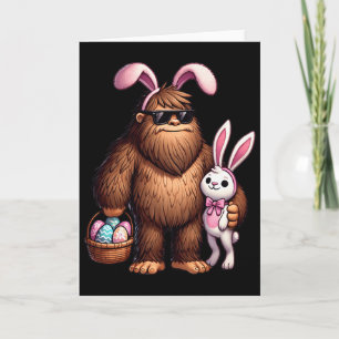 Bigfoot Sasquatch Konijn Paaseieren Retro Mannen J Kaart