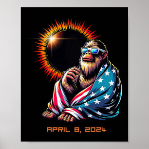 Bigfoot Sasquatch Liefhebbers Totale Zonsverduiste Poster