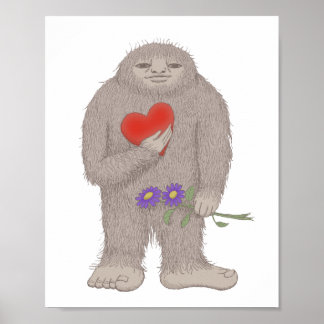 Bigfoot Sasquatch, maar in Love Weird Poster