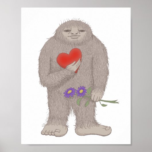 Bigfoot Sasquatch, maar in Love Weird Poster (Voorkant)