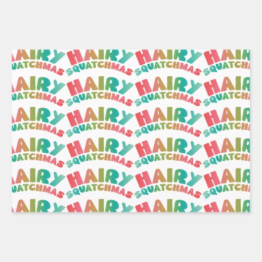 Bigfoot Sasquatch met naam papierbladen overvullen Inpakpapier Vel (Voorkant 2)