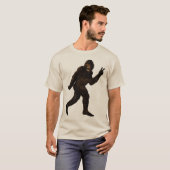 Bigfoot Sasquatch Peace Sign T-shirt (Voorkant volledig)