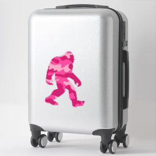Bigfoot Sasquatch Pink Camo Sticker