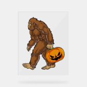 Bigfoot Sasquatch portant un T-shirt Citrouille ef (Recto)