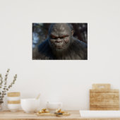 BIGFOOT SASQUATCH PORTRAIT CLOUP III POSTER (Keuken)