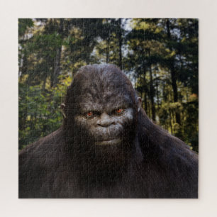 BIGFOOT SASQUATCH PORTRAIT ORANJE OGEN LEGPUZZEL