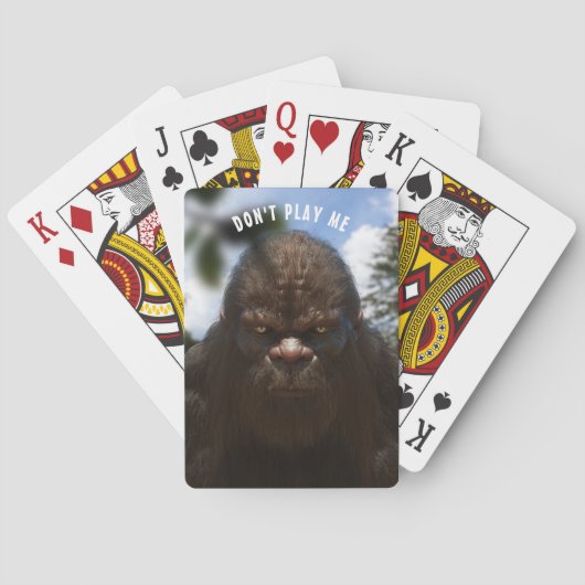 BIGFOOT SASQUATCH PORTRAT POKERKAARTEN (Achterkant)