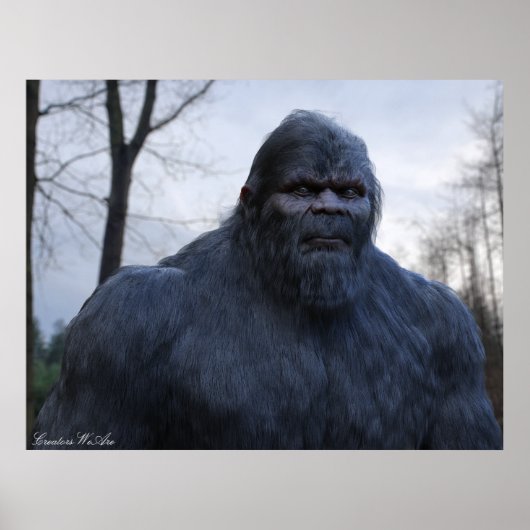 BIGFOOT SASQUATCH PORTRAT POSTER (Voorkant)