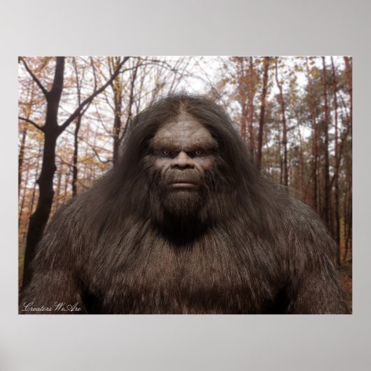 BIGFOOT SASQUATCH PORTRAT POSTER (Voorkant)