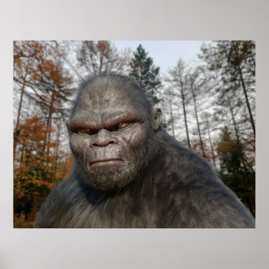 BIGFOOT SASQUATCH PORTRAT POSTER (Voorkant)