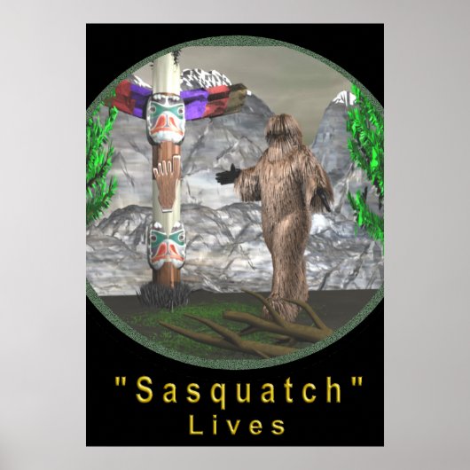 Bigfoot sasquatch poster (Voorkant)