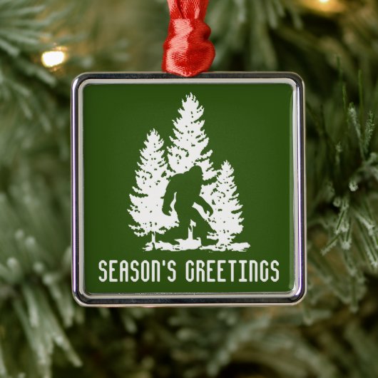 Bigfoot Sasquatch Premium Square Ornament (Boom)