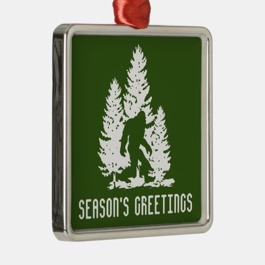 Bigfoot Sasquatch Premium Square Ornament (Rechts)