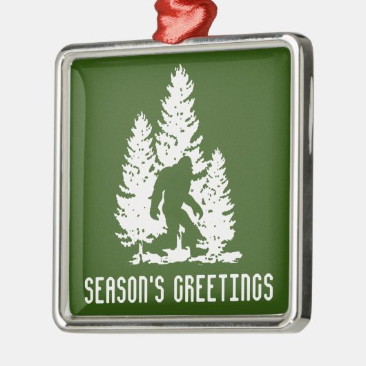 Bigfoot Sasquatch Premium Square Ornament (Links)